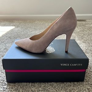 Taupe Vince Camuto Pump.